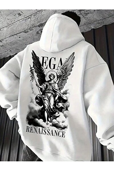 DİVİN Men's Printed Sweatshirt 3-Thread Quality Fabric Oversized Cut