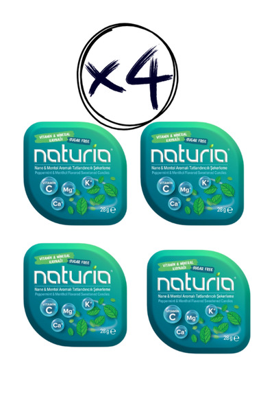 Naturia Mint Menthol Flavored Candy 28Gr*4