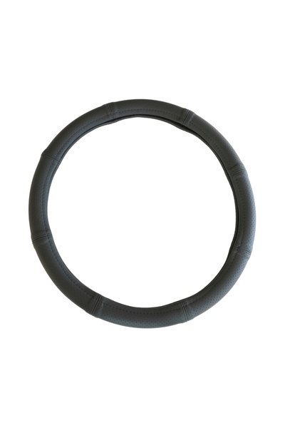 Umbrella Steering Wheel Cover Natural Leather Black 42-44 Cm