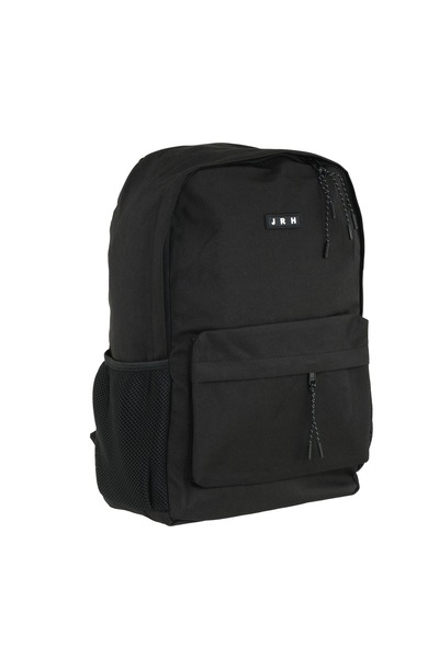 OEM School bag with 5 zippers, black color, Oxford material, 16l