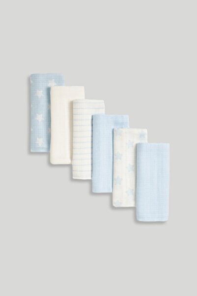 MOTHERCARE 6Li Yenidoğan Mavi Müslin Set