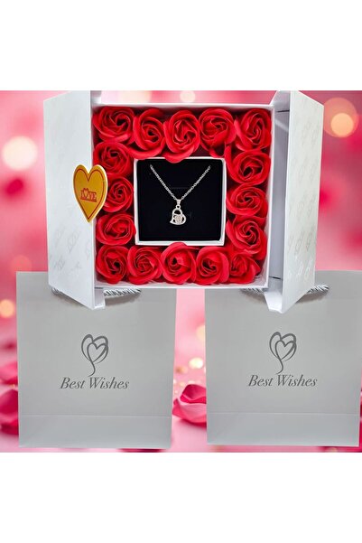 de Soap rose gift in a drawer box + necklace – ideal for Martisor & Valentine...