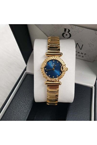 benon Women's Steel Watch with Zircon Stones