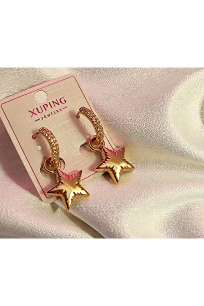 İNİTİUM Xuping Çelik Yıldız Figürlü Rose Gold Kupe