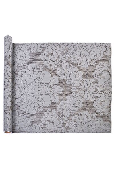 OEM Plastic Furniture Sticker Damask Silver Grey Roll 200x45cm