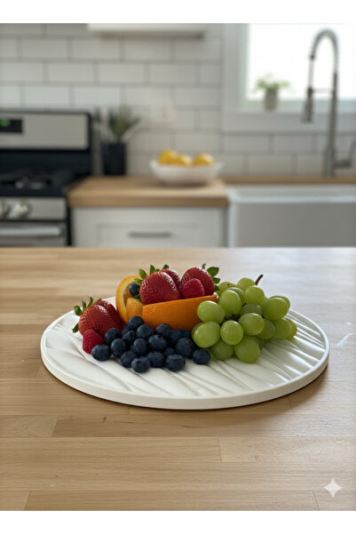 MYELFA Wave Patterned Concrete Decorative Tray Presentation Tray / Jewelry / ...