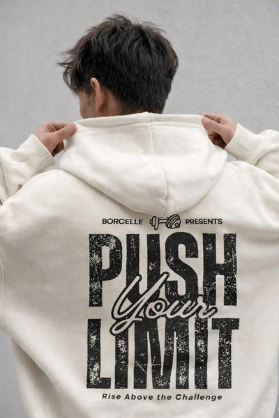 MARKATEM Crew Neck 3-Thread Cotton Limit Print Sweatshirt