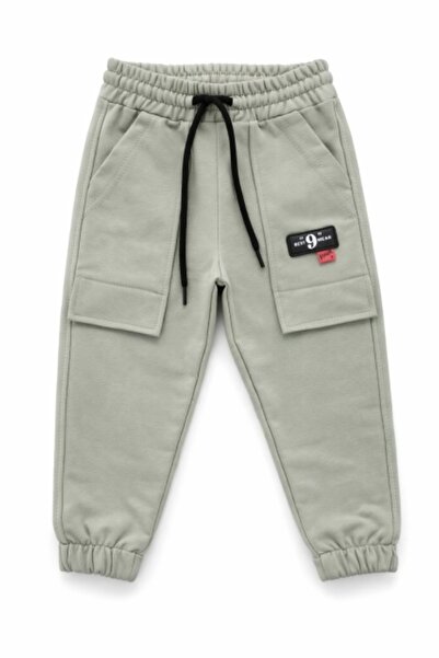 Pure Boutique Children's cotton cargo pants with drawstring and patch pockets