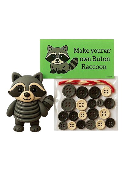 Choice Raccoon 3D Animals Button Decor Handmade Button Highland Cow Decoratin...