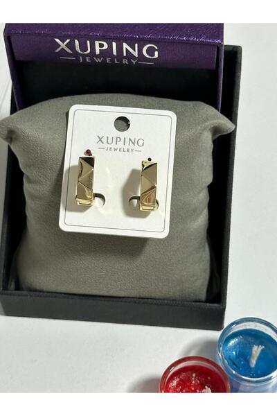 XUPING JEWELRY Asymmetrical Cut Ring Model Stylish and Elegant Steel Earrings