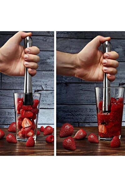 M SMİLE BUZ KIRICI MEYVE EZİCİ TOKMAK LİMON EZİCİ MOJİTO TOKMAĞI BAR KOKTEYL ...