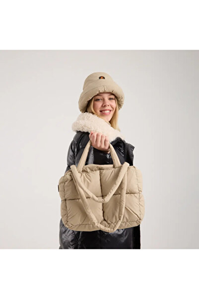 SAVE THE DUCK Unisex Dolgulu Kol Çantası Bej - Fay