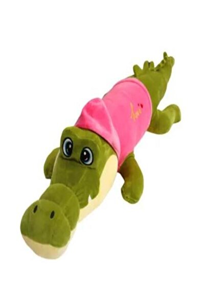 strong group Tişörtlü Peluş Timsah 57 cm - Yumuşak Uyku Arkadaşı Timsah Oyunc...