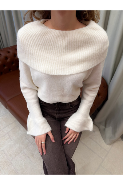 Milora Kadın Madonna Yaka Kadın Triko Kazak