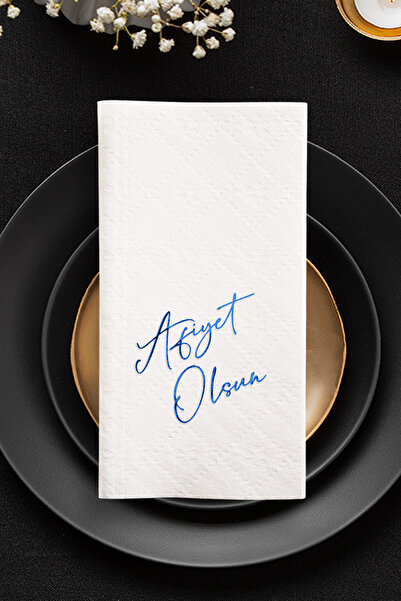 Story مناديل ورقية منسوجة من قماش إيرلايد باللون الأبيض، مقاس 20×40 سم، مزينة...