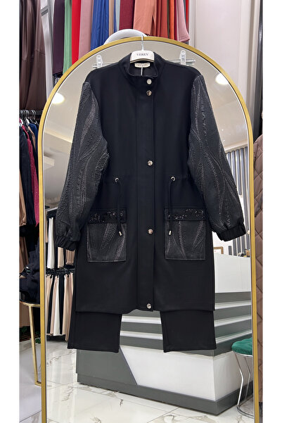 wennew Tasarım ikili siyah tesettür takım