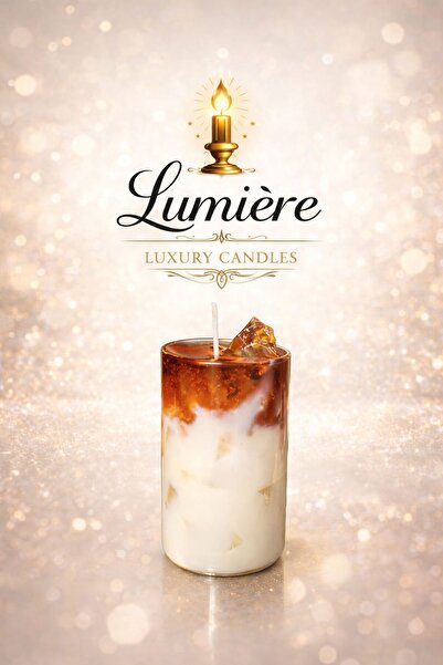 OEM Handmade scented candle made of natural soy wax, coffee aroma, 220 grams.