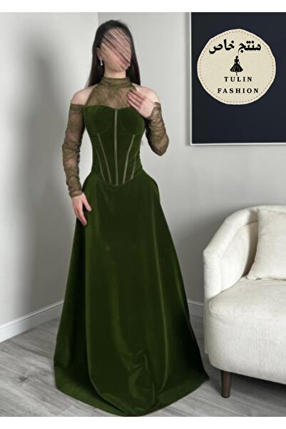 Genenic Elegant green evening dress