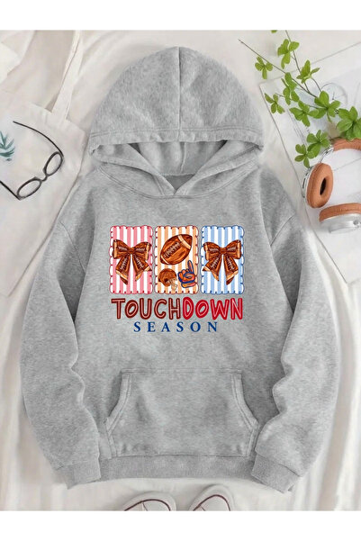 Flow touch Down Printed women's/men's unisex Oversized Hooded sweatshirt