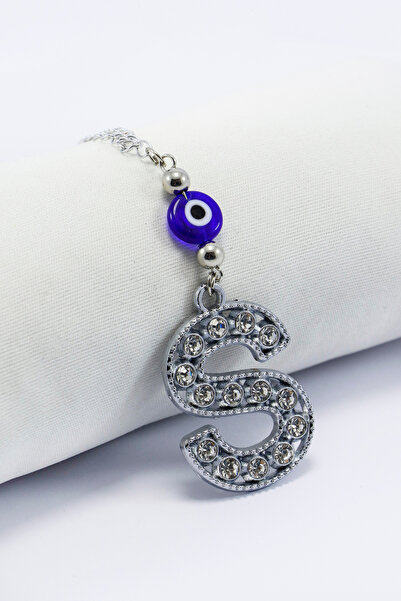 biuti Kristal Taşlı S Harfi Metalik Renk Araba Dikiz Ayna Süsü, Hediyelik Naz...