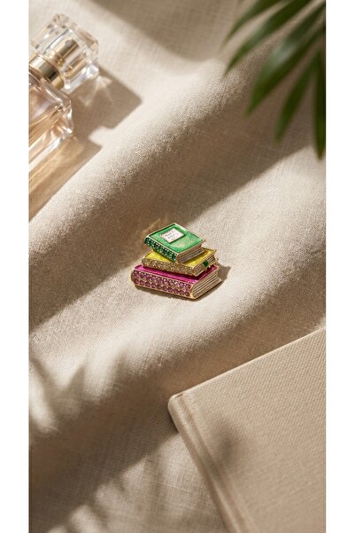 SR Jewelry Box Kitap Figürlü Broş – Öğretmenler ve Kitap Severler İçin Şık Ta...