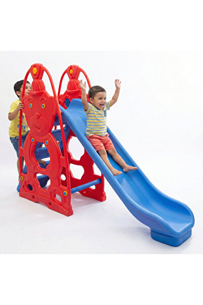 MUPARK Teddy Kaydırak 180 cm Kayma Boyu 4 Basamaklı Anaokulu Kreş Tipi Bahçe ...