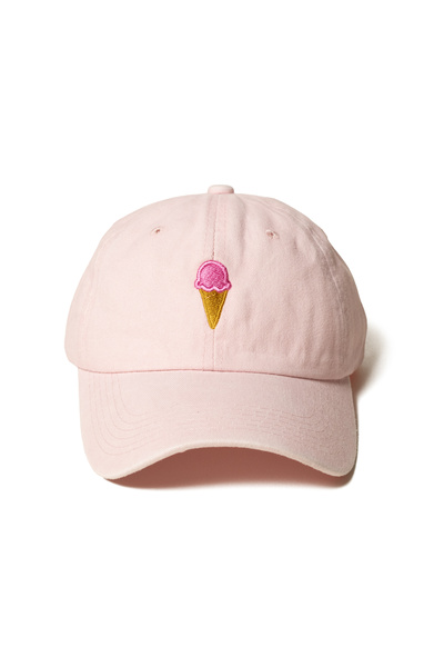 Nome Studio Dondurma Nakışlı Toz Pembe Şapka Minimal ice Cream Emoji Nakışlı ...
