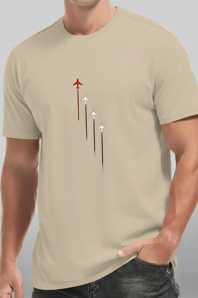 EFFRENATU Unisex Oversized Heart Design Combed Cotton Tshirt