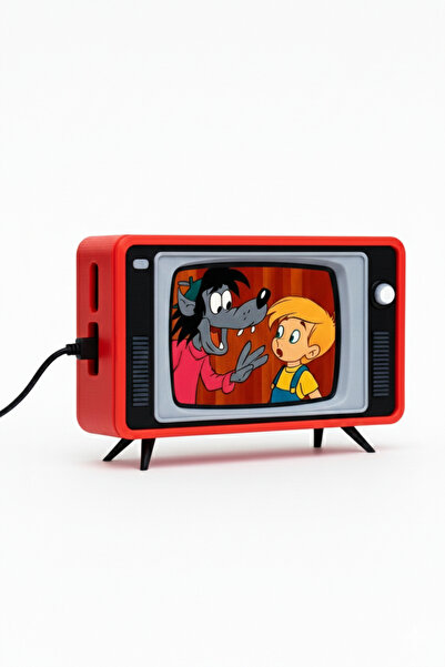 223D TASARIM Retro Televizyon Dizaynında Akıllı Telefon Tutucu