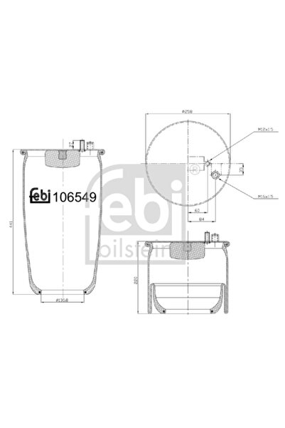 FEBI BILSTEIN Въздушни окачващи маншони за заден мост Man Hocl/Lion´S City/Tga