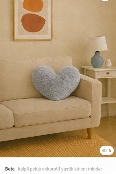 Beta pernă decorativă de pluș în formă de inimă