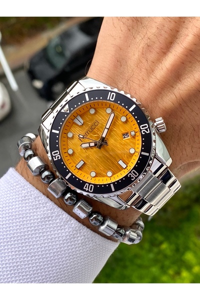 Ferrucci Men's Wristwatch Steel Band Waterproof 2 Year Warranty Original + Br...