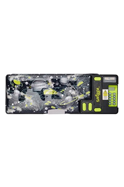 SMIGGLE Fly High Pop-Up Pencil Case Black – with Calculator and Sharpener
