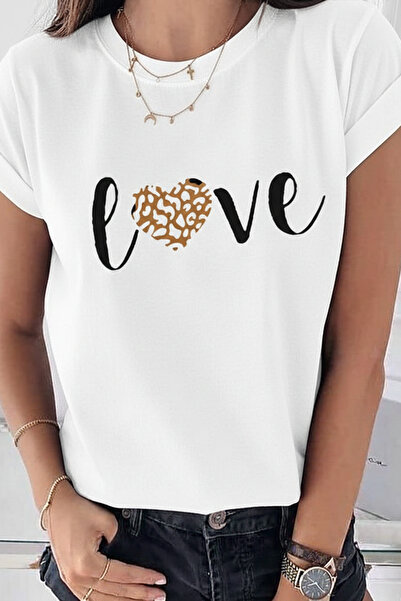 EFFRENATU Modern Design Unisex Love Printed Cotton T-Shirt