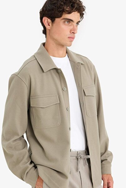 DeFacto Buttoned Shirt Jacket E9251Ax25Au