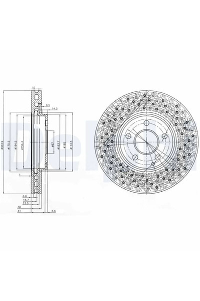 DELPHİ Дискови спирачки Mercedes-Benz S-класа