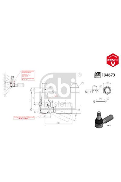 FEBI BILSTEIN Cap De Bara Punte Fata Renault Trucks C