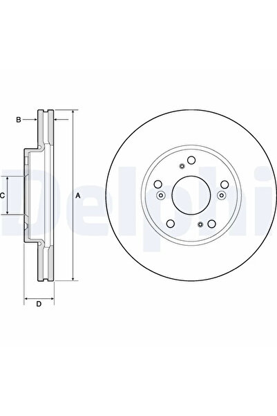 DELPHİ Disc Frana Honda Civic 10/Civic Xi Limuzina