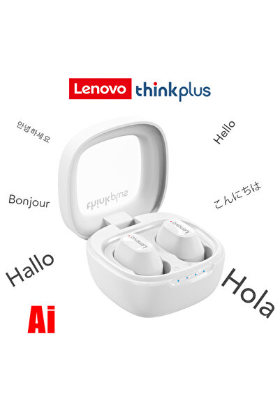 LENOVO XT62 White AI XT62 Wireless Earphone Bluetooth Waterproof Touch Contro...