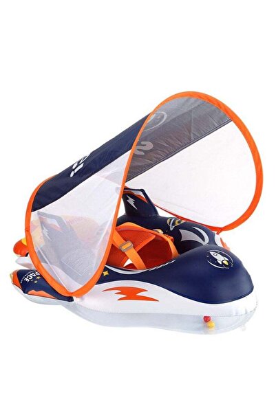 Arabest Inflatable Baby Swimming Float with Safe Bottom Support and Retractab...