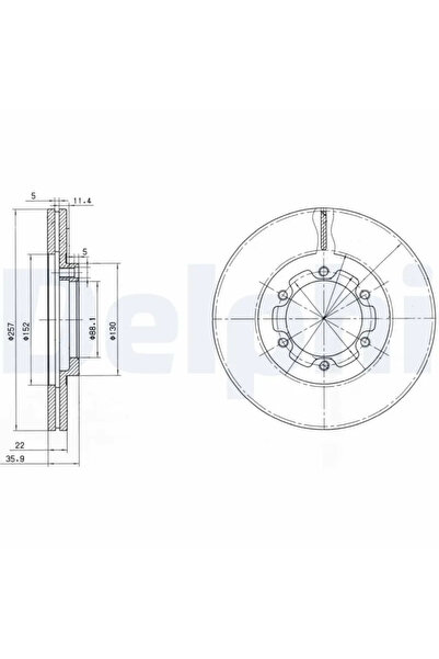 DELPHİ Disc Brake Isuzu Campo/D-Max 1/Elf Opel Campo/Frontera A