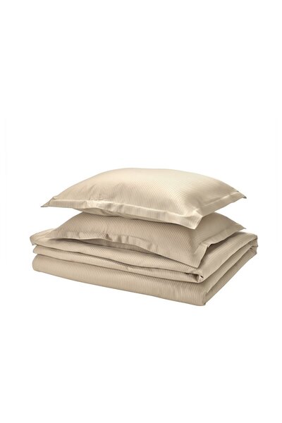 IKEA LÄKEVÄNDEROT Duvet cover + 2 pillowcases, beige, 200 x 200/50 x 60 cm