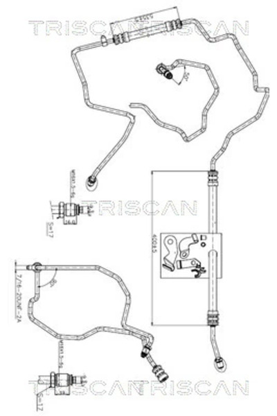 TRISCAN Furtun Hidraulic Sistem De Directie De La Pompa Hidraulica La Caseta ...