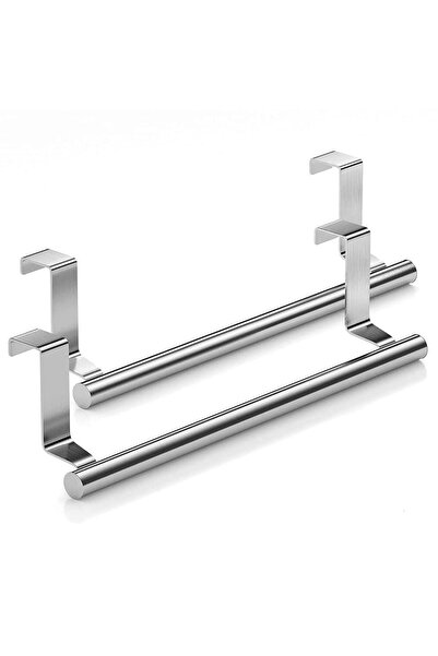 Arabest حاملات مناشف من الفولاذ المقاوم للصدأ تُعلق فوق الباب، عبوة من قطعتين