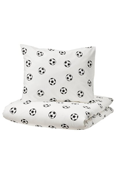 IKEA SPORTSLIG Duvet cover + pillowcase, football design, 150 x 200/50 x 60 cm