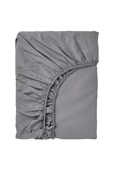 IKEA RÖNNVECKMAL Fitted Sheet, Gray, 180 x 200 cm