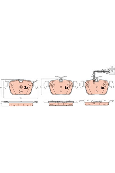TRW Set Placute Frana Frana Disc Audi A3