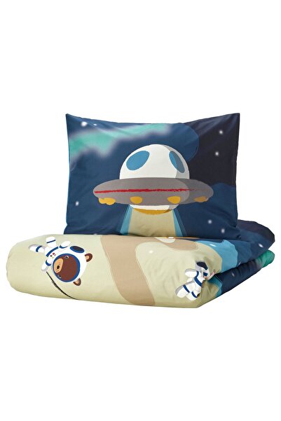 IKEA AFTONSPARV Duvet cover + pillowcase, space/blue, 150 x 200/50 x 60 cm