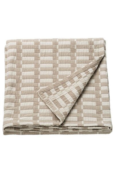 IKEA SKOGSKOVALL Blanket, beige, 260 x 250 cm