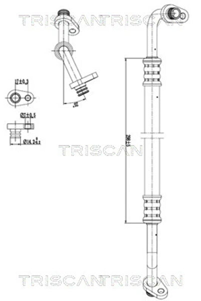 TRISCAN Conducta Presiune Variabila Aer Conditionat Citroen C4 2 Ds Ds 4 / Ds...